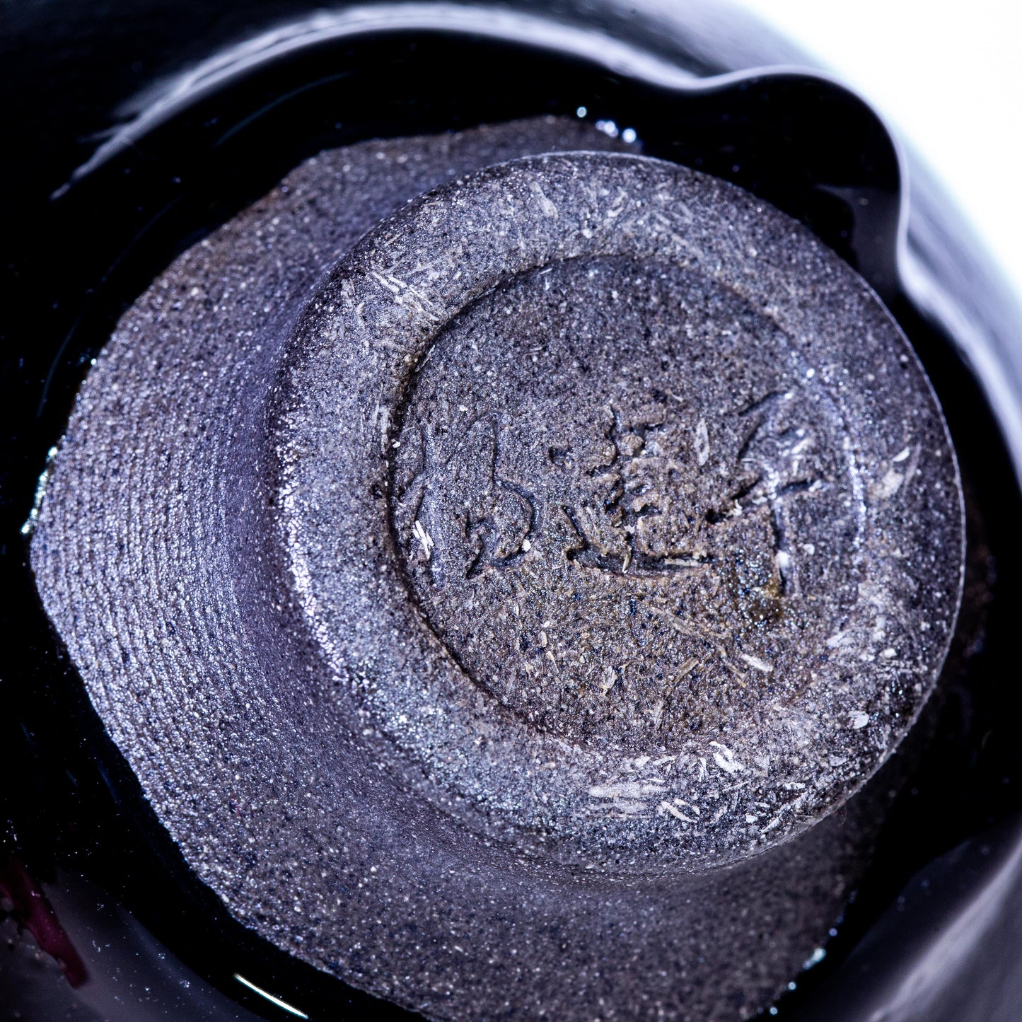 A true wood-fire Obsidian Kiln Treasure (9.2cm)