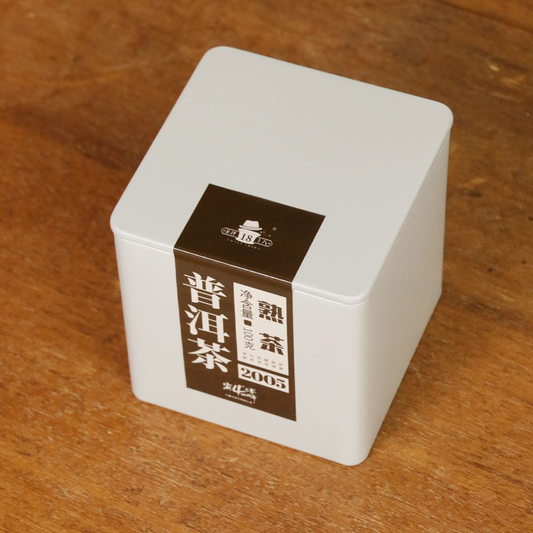 Themed Pu'er Cake 2005 Fourth Anniversary
Commemorative Ripe Pu'er Tea (100g
Canned)