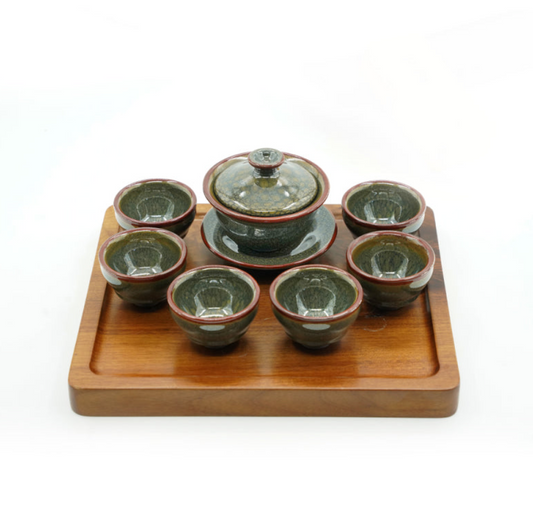 Marble Green Tea Set
