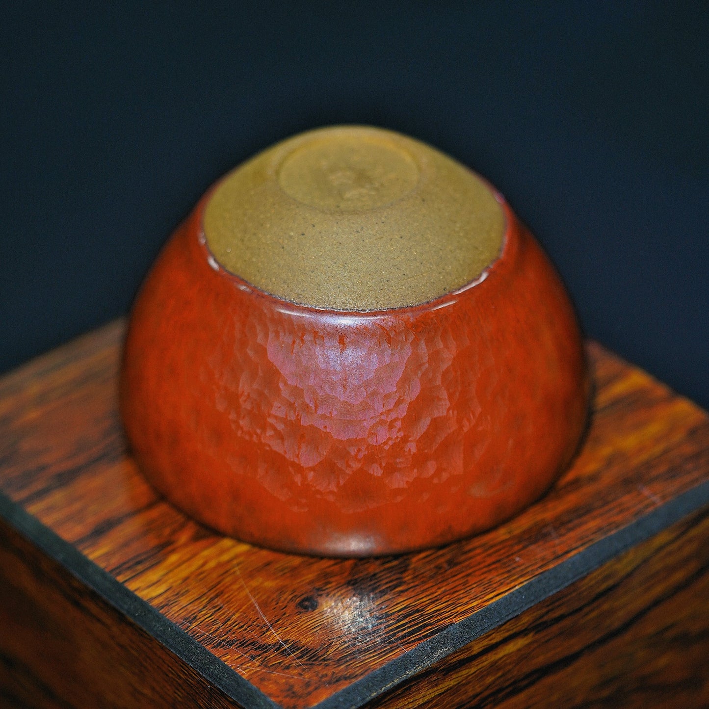 Liao Shesheng Huaci Youwei Co branded persimmon Red Tea Bowl