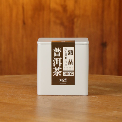 Themed Pu'er Cake 2005 Fourth Anniversary
Commemorative Ripe Pu'er Tea (100g
Canned)