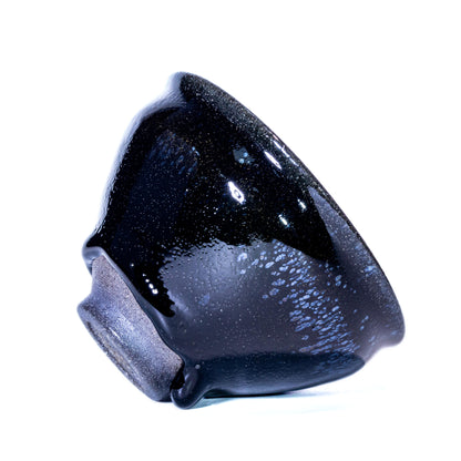 A true wood-fire Obsidian Kiln Treasure (9.2cm)
