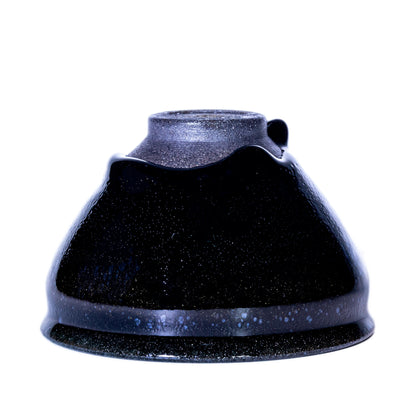 A true wood-fire Obsidian Kiln Treasure (9.2cm)