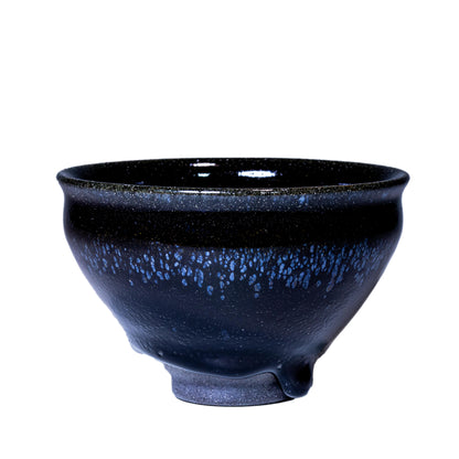 A true wood-fire Obsidian Kiln Treasure (9.2cm)