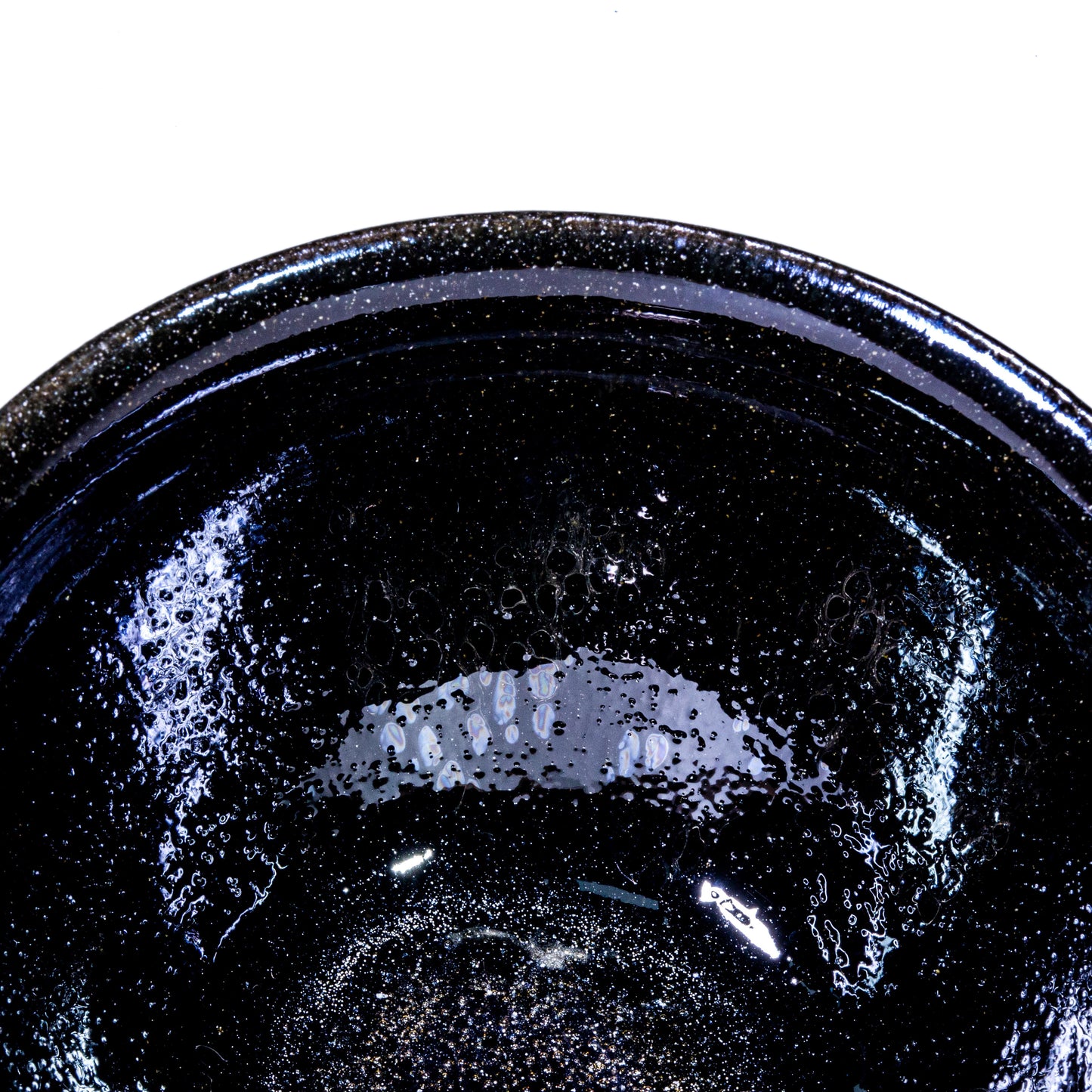 A true wood-fire Obsidian Kiln Treasure (9.2cm)