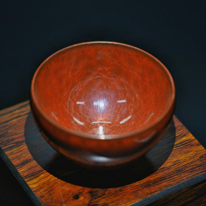 Liao Shesheng Huaci Youwei Co branded persimmon Red Tea Bowl