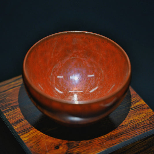 Liao Shesheng Huaci Youwei Co branded persimmon Red Tea Bowl