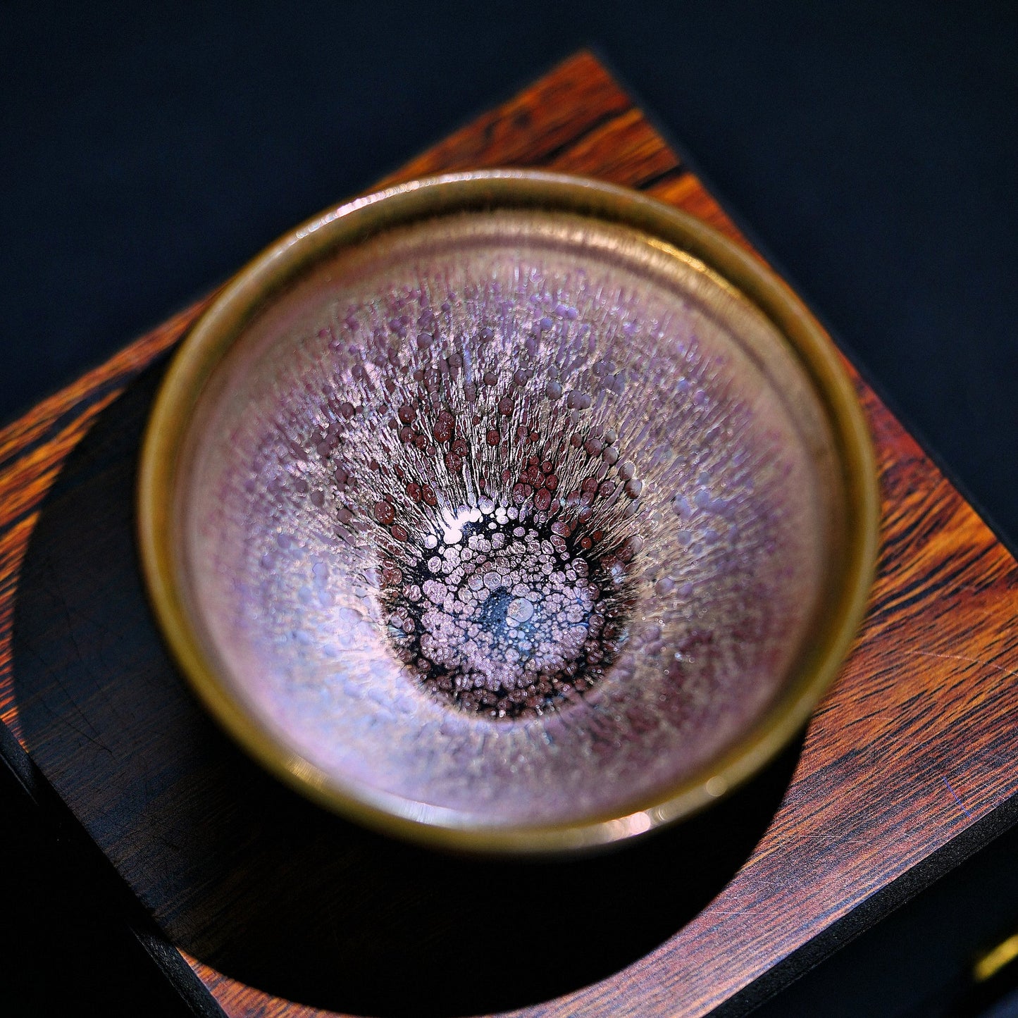 Wu Zhou Fu Hua Porcelain Youwei Co branded Gold Wire Ten Thousand Thread Tea Bowl